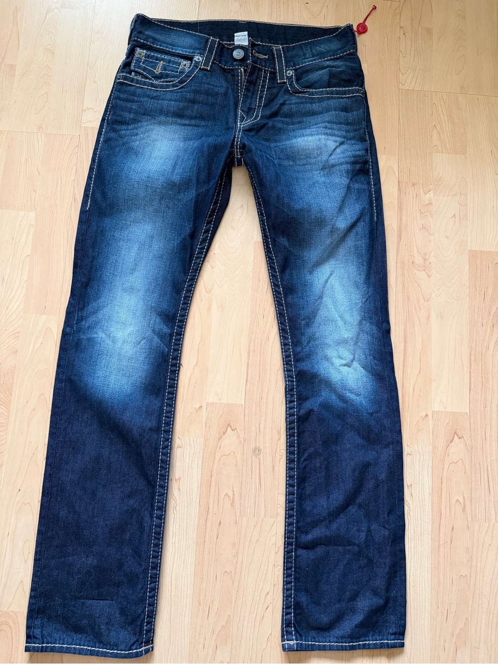 True Religion Men's Dark Blue Straight Jeans